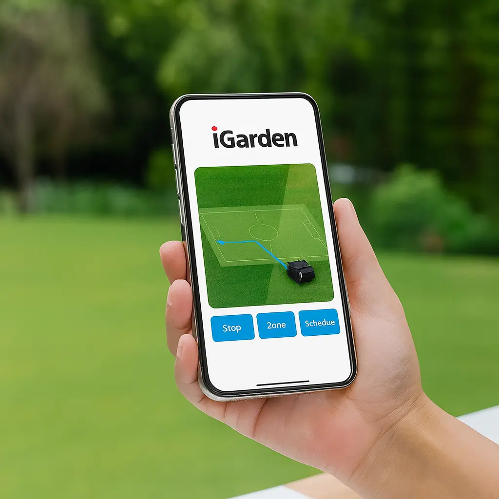 iGarden aplikacija za upravljanje robot kosilicom – mape i kontrole